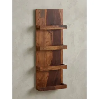 KADIMA DESIGN Sheesham Wandregal 30 x 10 x 80 cm Braun