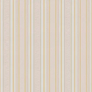Bricoflor Elegante Tapete mit Streifen Barock Wandtapete Rosa Weiß Gold Gestreift Ideal für Schlafzimmer Papier Streifentapete mit Ornament