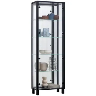 CaliCosy Vitrine Albi 62 x 189 x 33 cm Schwarz