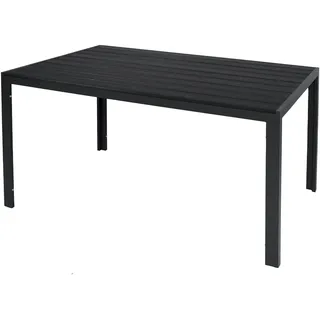 Mojawo Gartentisch 125 x 70 x 74 cm Anthrazit/Schwarz