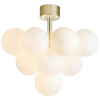 Markslöjd Hängeleuchte, Weiß, Gold, Metall, Glas, Kugel,Kugel, 56x51x56 cm, CE, Lampen & Leuchten, Innenbeleuchtung, Leuchten nach Räumen, Esstischlampen