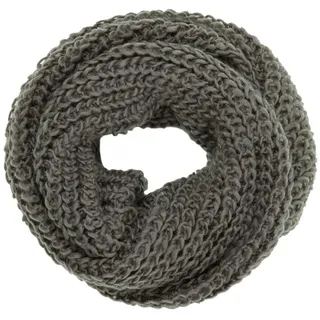 Caspar Loop SC242 klassischer Damen Grobstrick Loop Schlauchschal grau