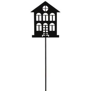 Trendline Deko Eisen Figurenstecker Haus 35 x 0,5 cm schwarz