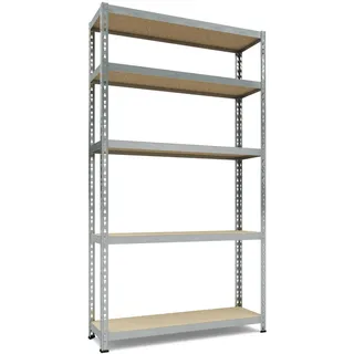 TKT Aktenregal Stahl 180x100x30 cm silberfarben