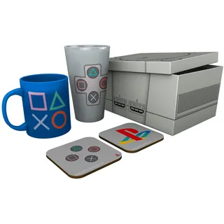 ABYstyle, Tasse, Playstation Pack : Bicchiere / Tazza / 2 Sottobicchieri (2x)