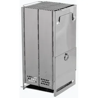 FoxOutdoor Feuerstelle 33691D - Raketenofen - groß - silber silberfarben