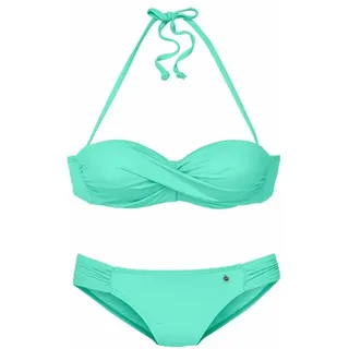 s.Oliver Bügel-Bandeau-Bikini Damen Blau 34 Cup C
