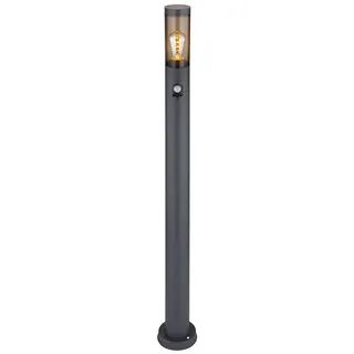 GLOBO LIGHTING LED Außen-Stehlampe, Leuchtmittel inklusive, Warmweiß, Außenstehlampe Wegeleuchte Pollerlampe Bewegungsmelder anthrazit LED
