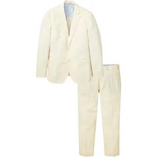 bonprix Anzug aus luftigem Leinen-Mix in Regular Fit", (2-tlg.Set), beige Gr.66, Modischer 2teiliger Leinenanzug bestehend aus Sakko und Hose, aus Leinen