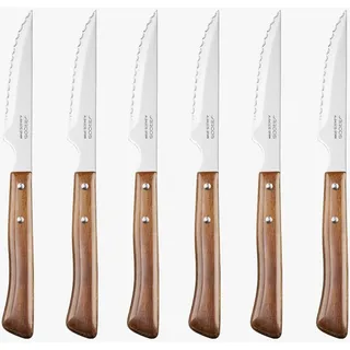 Arcos Mesa Steakmesser 6-tlg. Braun Buchenholz Wellenschliff