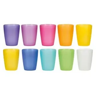 Kigima Plastikbecher 0,24 l Rainbow 10 St.