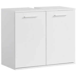 mokebo Waschbeckenunterschrank Der Waschbär (mit Einlegeboden) Waschtischunterschrank oder Badezimmerschrank in Weiß weiß 70 cm x 60 cm x 35 cm