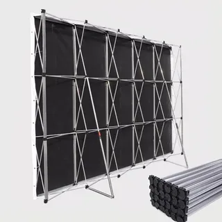 YKMYXZ, Aluminium-Pop-up-Displayständer for Hochzeiten, tragbarer Werbe-Spannhintergrundständer (H x L 1,55 m)(2.3m(7.5ft) Hx2.3m(7.5ft) L)