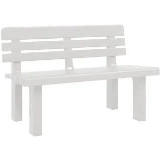 vidaXL Gartenbank 110 x 52 x 71 cm Weiß