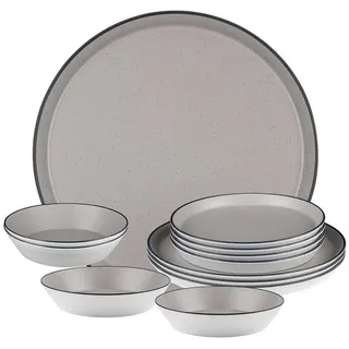 BRUNNER Geschirr-Set BRUNNER Camping Geschirrset ICONIC COMPACK (12,16tlg) Kompakt AntiSlip (12-tlg)