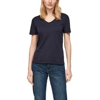 s.Oliver T-Shirt mit umgenähtem Saum blau 36