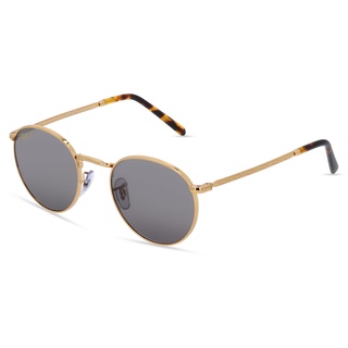 Ray-Ban RB 3637 NEW ROUND Unisex-Sonnenbrille Vollrand Panto Metall-Gestell, gold