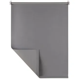 Doppelrollo Verdunklungsrollo - Klemmfix ohne Bohren, Blumtal, Lichtschutz, Freihängend, Klemmfix, Rollo für Fenster und Tür grau 120 cm x 155 cm