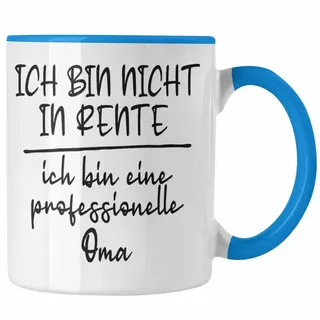 Trendation Tasse Trendation - Professioneller Oma Geschenk Rente Geschenkidee Tasse Gro blau