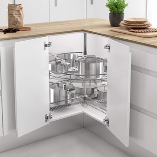 Menage Confort Set mit 2 Stück, um 270 ° drehbar, für Küchenmöbel, Durchmesser 820 mm, Höhe 730 – 780 mm