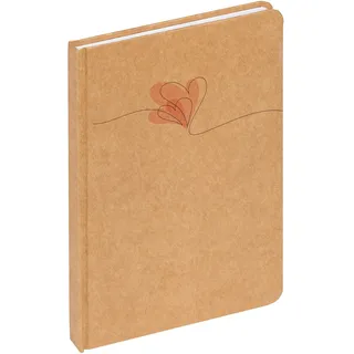 Notizbuch Heart, braun, 80 Blatt