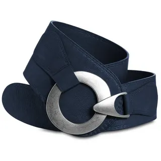 Caspar Taillengürtel GU243 breiter Damen Gürtel blau 95