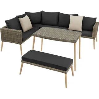 Tectake Rattan Lounge Pula natur