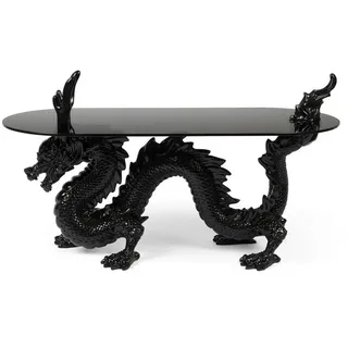 Bold Monkey Beistelltisch Retro Beistelltisch Couchtisch Dragonized Rauchglasplatte
