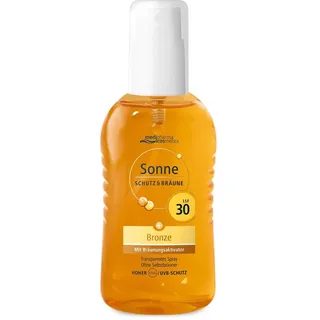 medipharma cosmetics Sonnenspray LSF 30 – Transparente, ultraleichte Sonnenpflege – Mit Bräunungsaktivator zur Verstärkung der natürlichen Bräune – Hoher UVA/UVB Schutz – gegen Pigmentflecken - 200ml