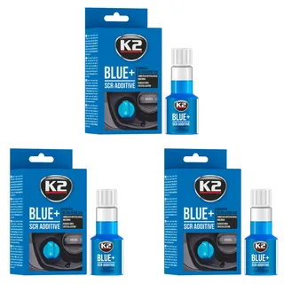 K2 AdBlue AdBlue Additiv Antikristallisierung, 3 Stück, SCR-Behandlung, verhindert Verstopfungen und Störungen, Schutz Einspritzdüsen und Pumpe, 50 ml pro 20 l