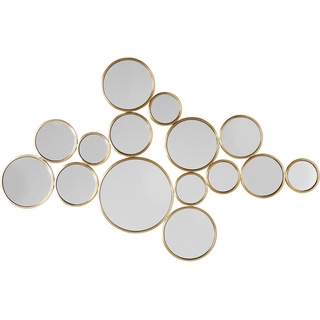 Kare-Design Spiegel, Messing, Metall, Glas, 138x93x2 cm, Spiegel, Wandspiegel
