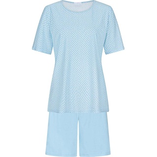 Mey, Damen, Pyjama, Emelie Schlafanzug Kurzarm, Blau, (38)