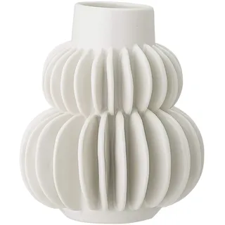 Bloomingville Vase Steingut Weiß,
