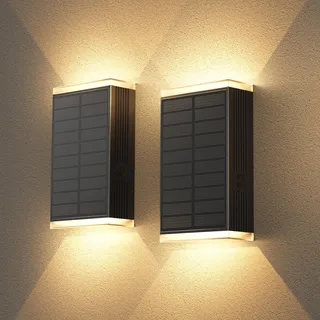 GBEAST Solar Wandleuchte Aussen, Up and Down Leuchten Solarleuchte