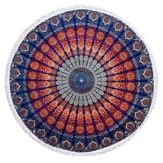 Globus Wahl INC. COR rund klein Tapisserie Wandteppichen Mandala Indische Baumwolle Hippie Rund Quaste (182,9 cm)