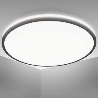 LED Deckenleuchte modern indirekte Beleuchtung schwarz Deckenlampe Wohnzimmer
