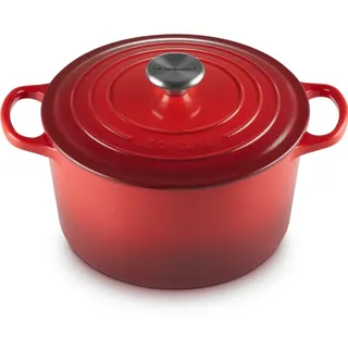 24 cm rund hoch kirschrot
