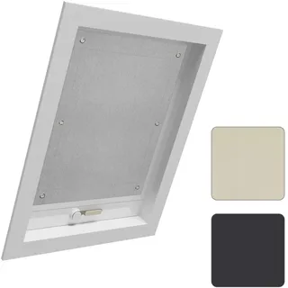 WOLTU Thermo Dachfenster Rollo ohne Bohren Dunkelgrau 76x93 cm | Sonnenschutz Verdunkelungsrollo mit Saugnäpfen Thermorollo Hitzeschutz für Velux- und Roto-Fenster P06 / 406