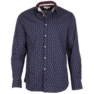 colours & sons Langarmhemd Colours & Sons Hemd casual fit Paisley - navy (1-tlg) blau XXL