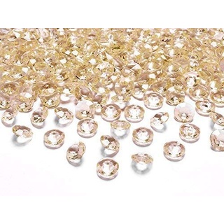 Kristalle Gold Diamanten Streuteile Dekosteine Tisch Deko Hochzeit 100 STÜCK Ø12mm (Gold)