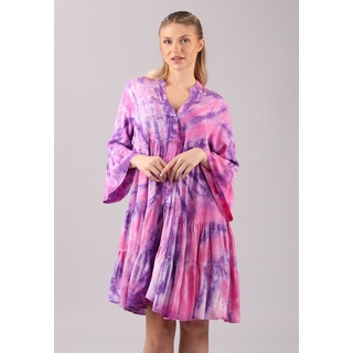 YC Fashion & Style Tunikakleid "Batik-Tunika in Pink aus kühlender Viskose" Boho, Hippie rosa
