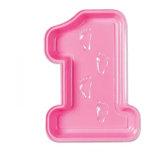 1. Geburtstag Plastik Schale rosa
