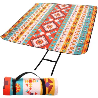 Gatphy Picknickdecke Gross 200x200CM Wasserdicht Outdoor Stranddecke Sandfrei Verdickt Weich Picnic Mat für Picknicks Camping Wandern Grillen Klettern Strand Wiese Park Konzerte(Rot)