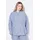 Hemd oversized Streifen mit Flower-Stickerei Blau 54-56