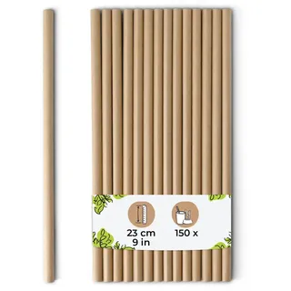 BIOZOYG Jumbo Papiertrinkhalme 23 cm 150 St. Braun