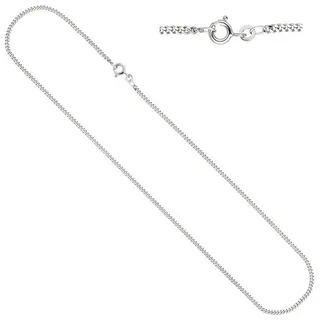 JOBO Goldkette, Panzerkette 333 Weißgold 45 cm 2,1 mm silberfarben