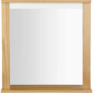 Badspiegel ANDAS "Falun" Spiegel Gr. B/H/T: 53 cm x 60 cm x 12 cm, braun (eichefarben) Badspiegel mit Ablage, Breite 55 cm