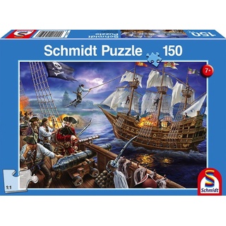 Schmidt Spiele GmbH Puzzle »150 Teile Schmidt Spiele Kinder Puzzle Abenteuer mit den Piraten 56252«, 150 Puzzleteile