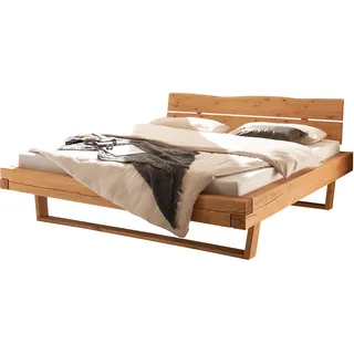 Balkenbett 180 cm Kiefer massiv Holzbeine - LIVAN