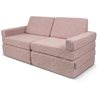 KiddyMoon Modulares Spielsofa Für Kinder Aus Schaumstoff, Klappbar, Weiches Kindersofa Zum Spielen, Entspannen Und Schlafen Im Kinderzimmer, Rosa